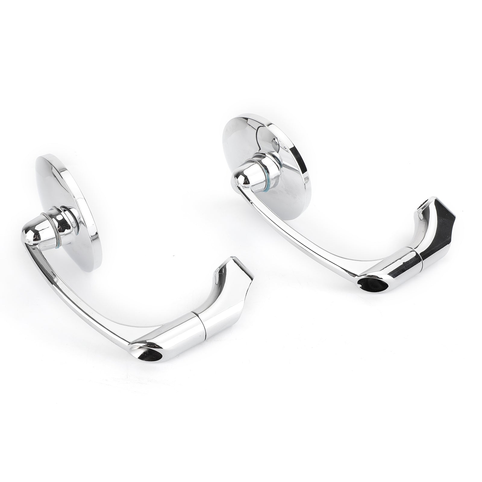 Paar M8 M10 Retro L-Bar ronde spiegels voor Cafe Racer Bobber Custom Motorcycle Generic