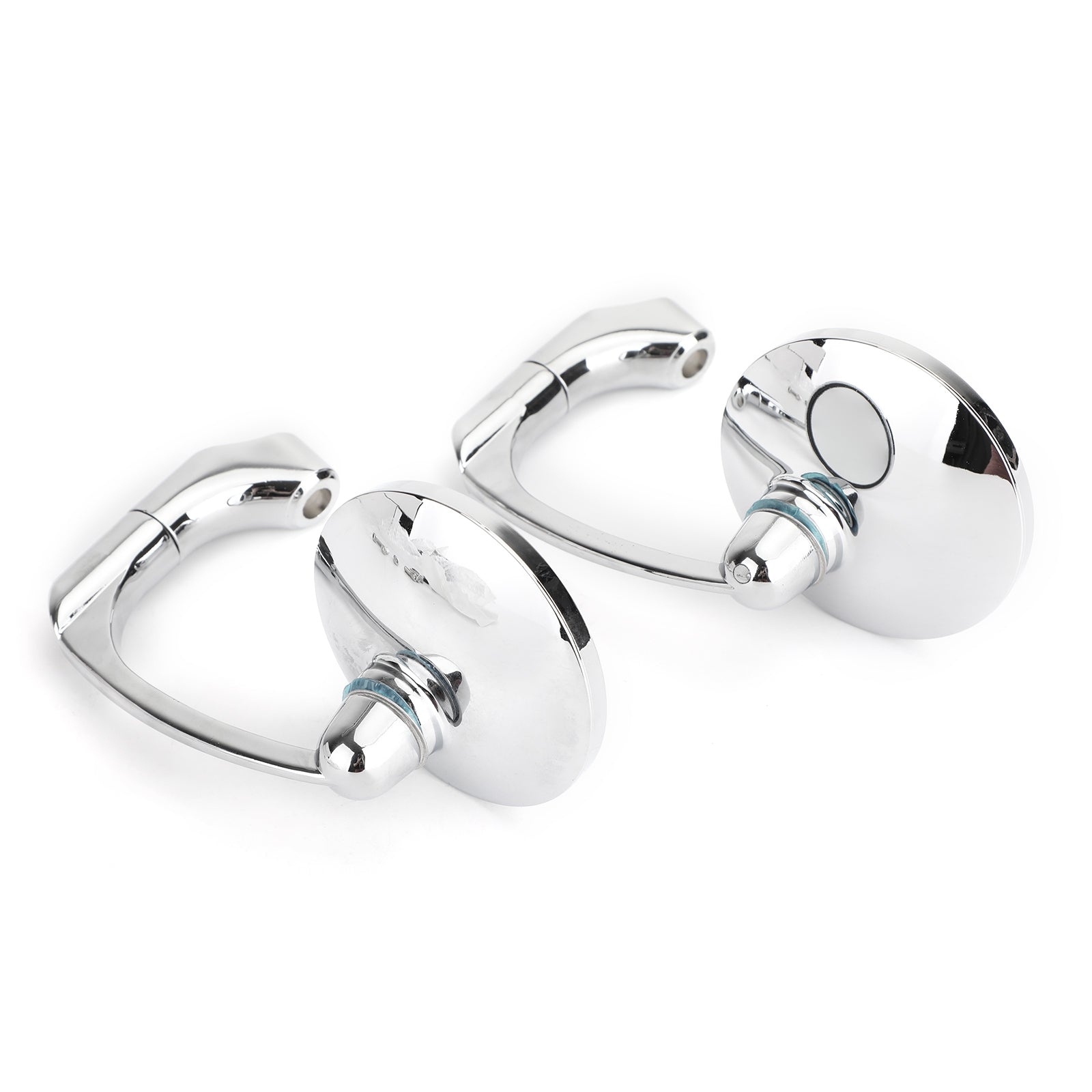 Paar M8 M10 Retro L-Bar ronde spiegels voor Cafe Racer Bobber Custom Motorcycle Generic