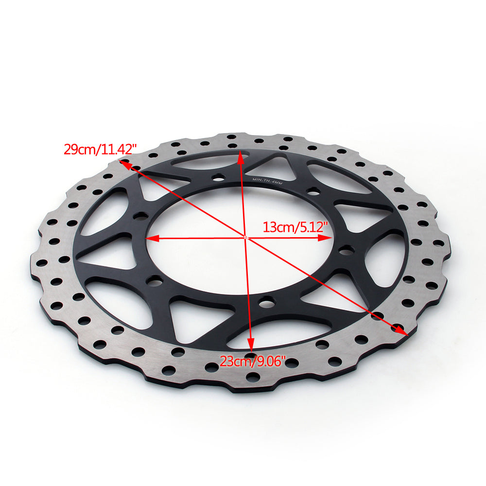 2008-2012 Kawasaki Ninja EX250 250R Rotor de disco de freno delantero negro genérico