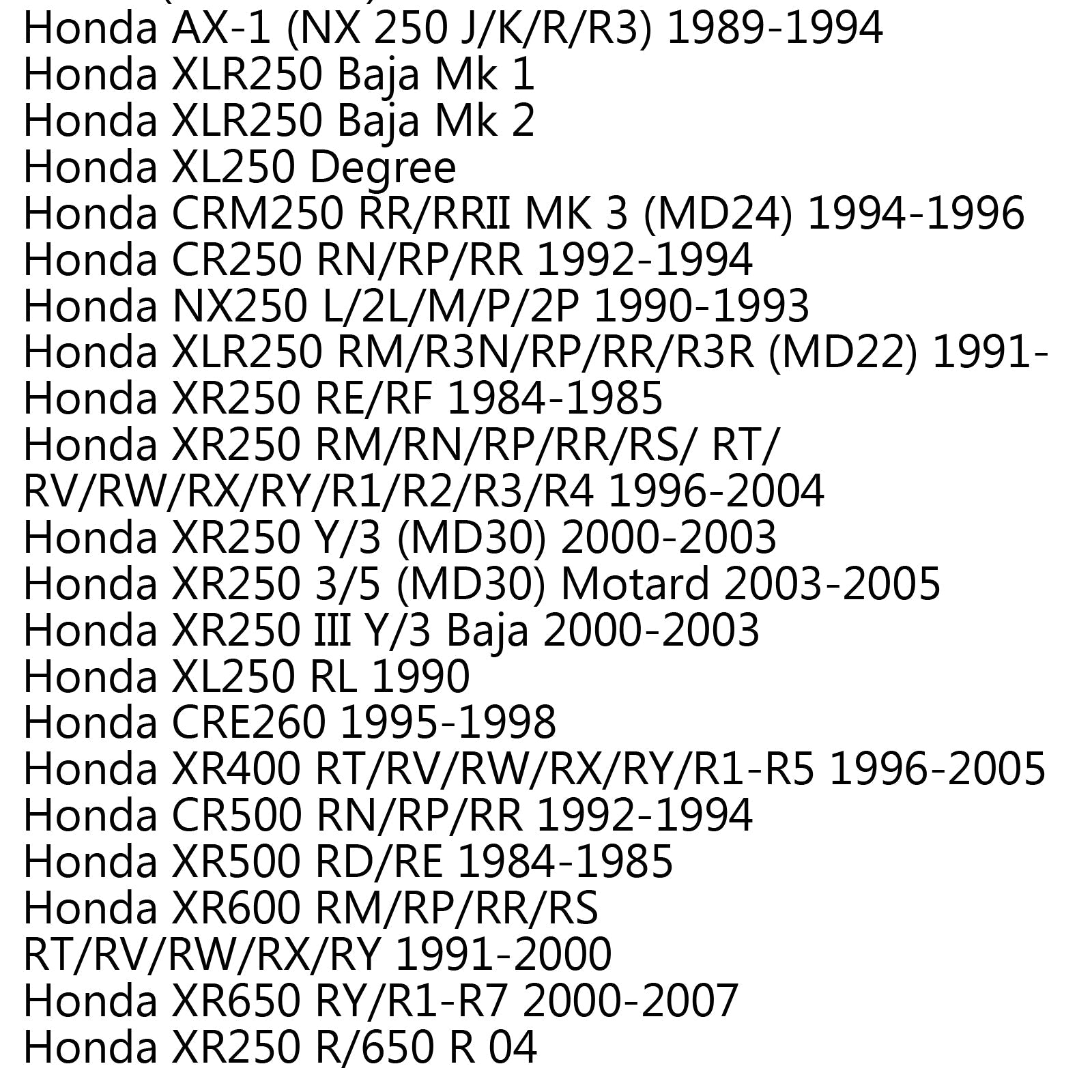 Remschijf voor&Remblokken voor Honda CR125 CR250 CRF250R CRF250X Generiek