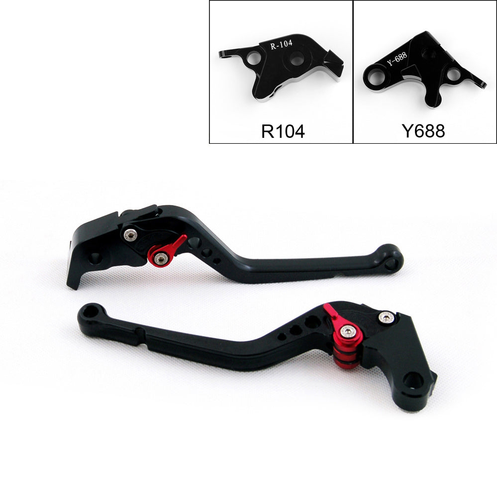 Leviers d'embrayage de frein longs pour Yamaha YZF R6 05-14 YZF R1 04-08 R6S noir générique