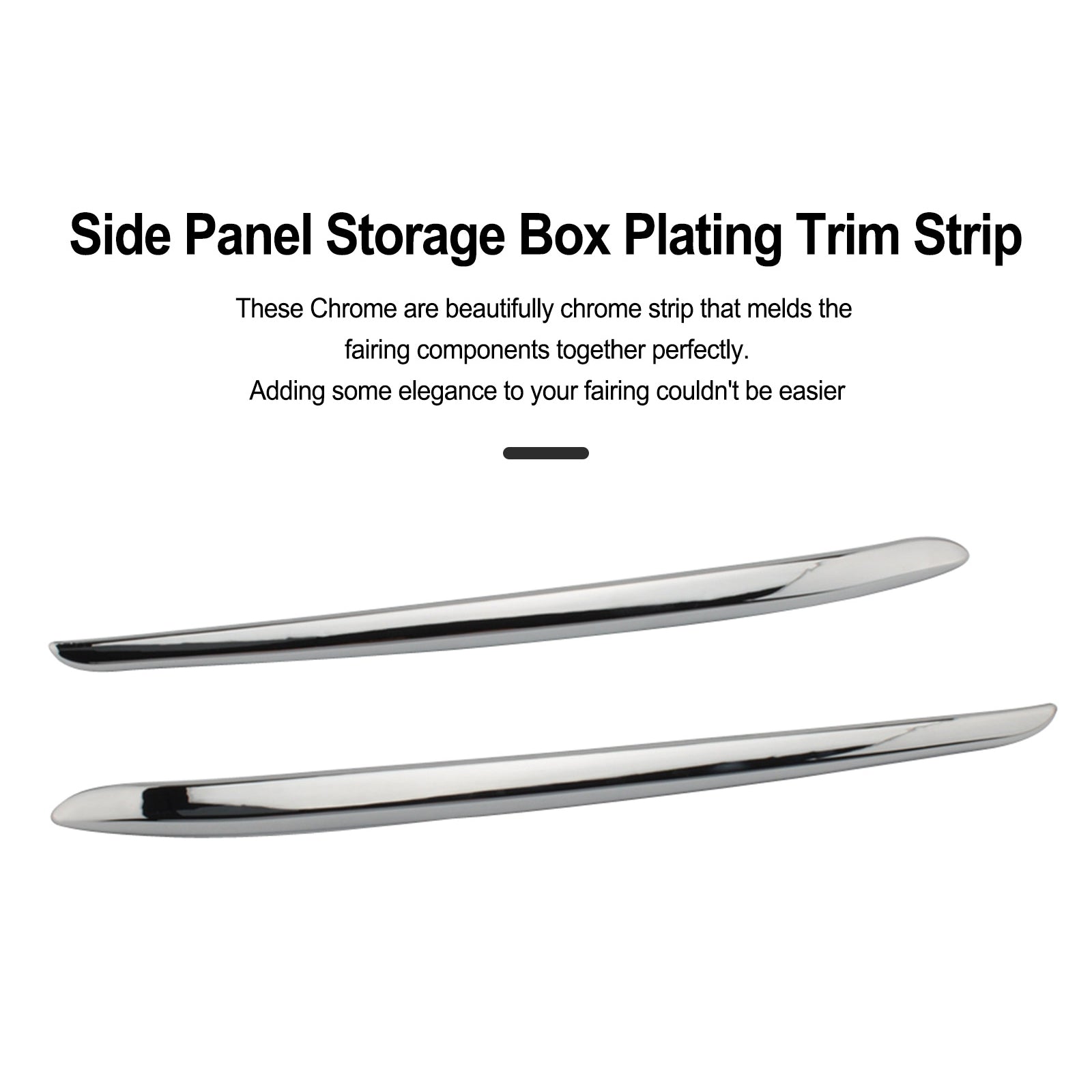 Chrome Side Panel Storage Box Plating Trim Strip för BMW K1600GTL 2011-2018 Generic