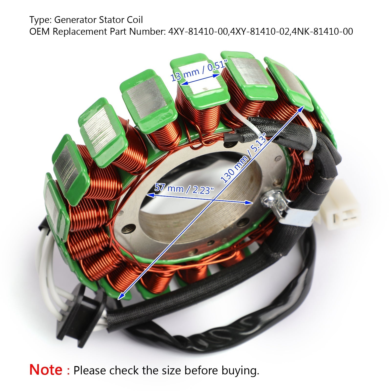 Generator Stator Coil-generator for Yamaha XVZ1300 Royal Star Midnight Venture Tour 1996-2013 Generic