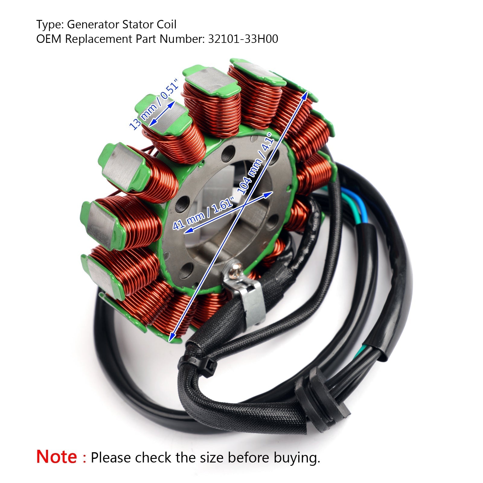 Magneto Generator Stator Coil For Suzuki LTZ 400 Quadsport Z400 2009 2012-2016 Generic