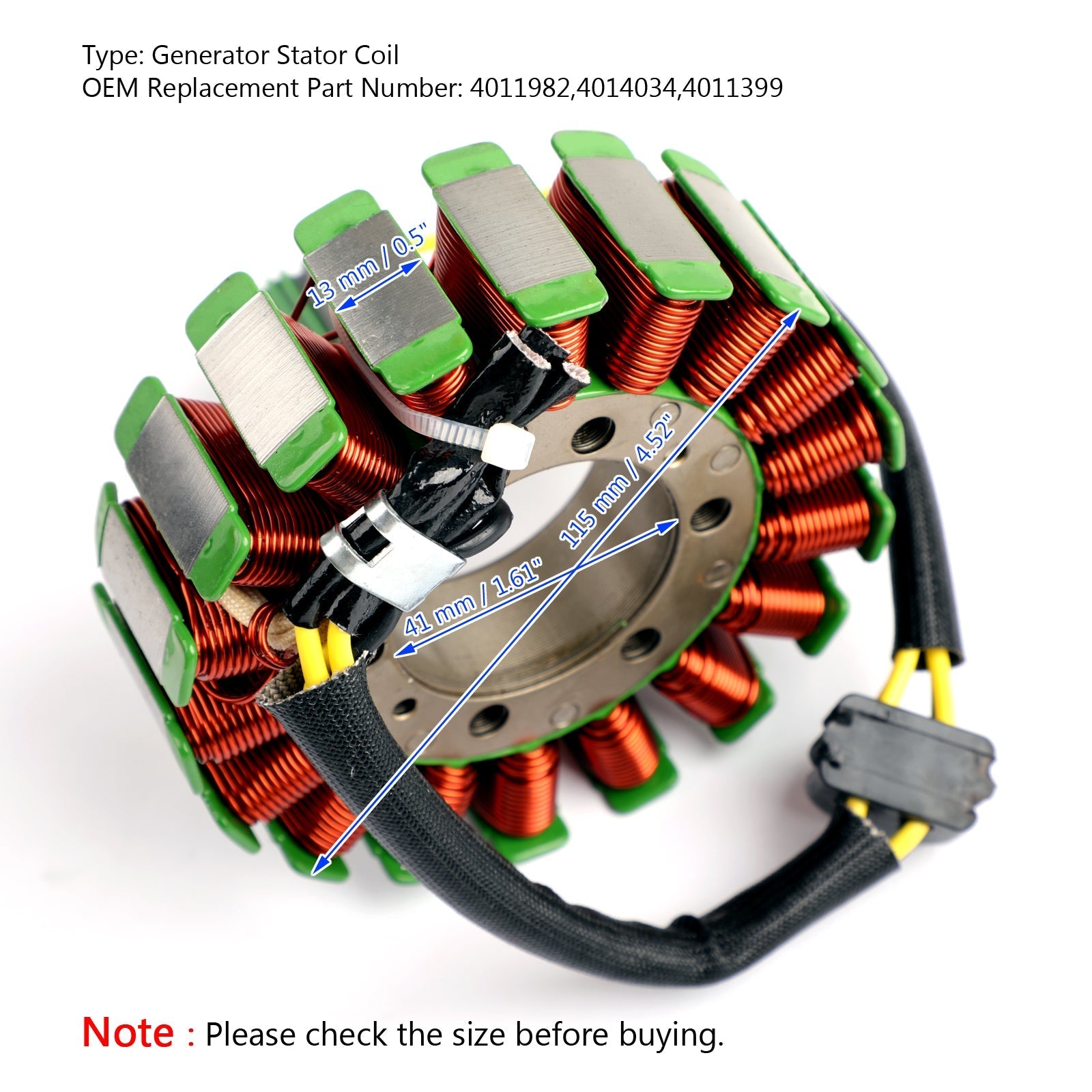 Generator Stator Coil -generator Fit for Polaris Sportsman Ranger 700 800 X2 XP Crew RZR 800