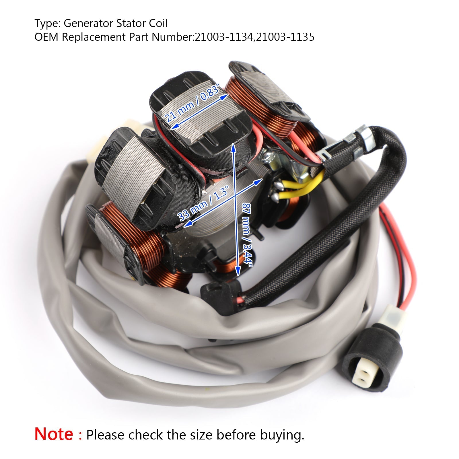 Magneto Generator Engine Stator Bobina para Kawasaki KLF185 Bayou 185 1985 1986 1987 1988 1988