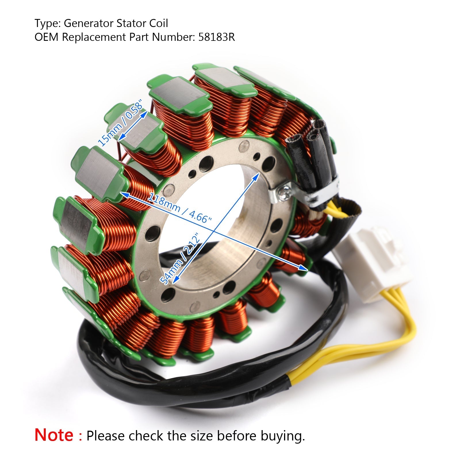 Generator Stator Coil Generator Fit for Gilera GP800 2008-2013 58183R
