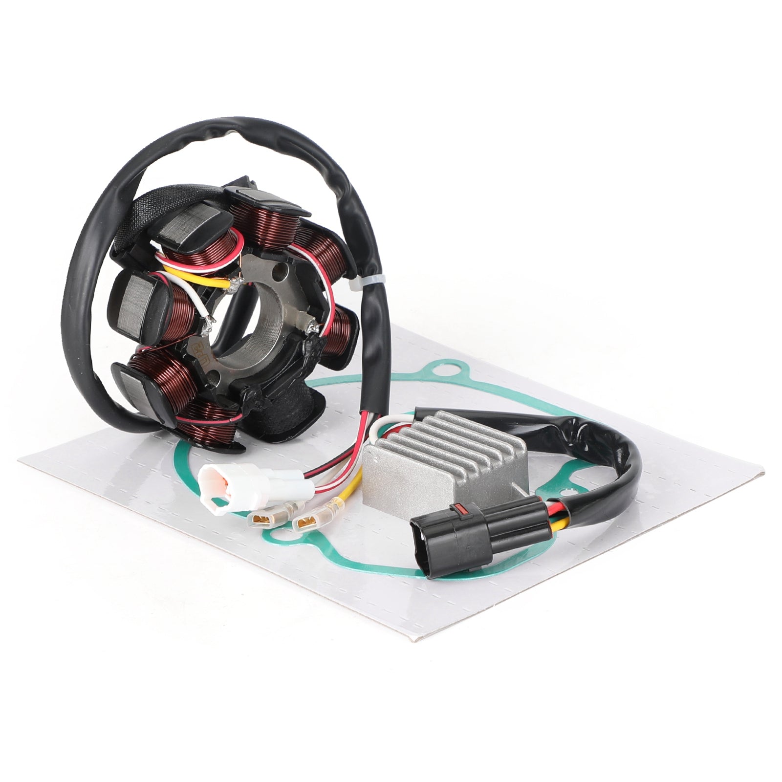 Magneto spolstator + spänningsregulator + packning assy för exc 400 450 525 XC XC-W 2005-2007 Generisk