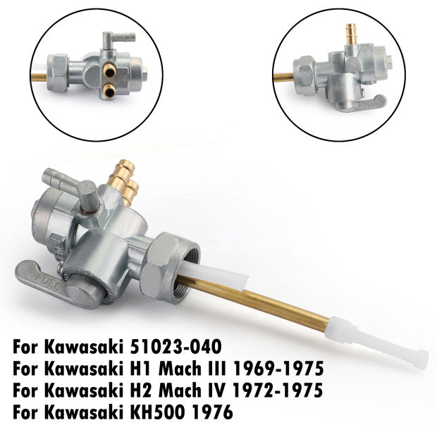Gas Brandstof Benzine Klep Benzinekraan 51023-040 Voor Kawasaki H1 69-75 H2 72-75 KH500 76 Generieke