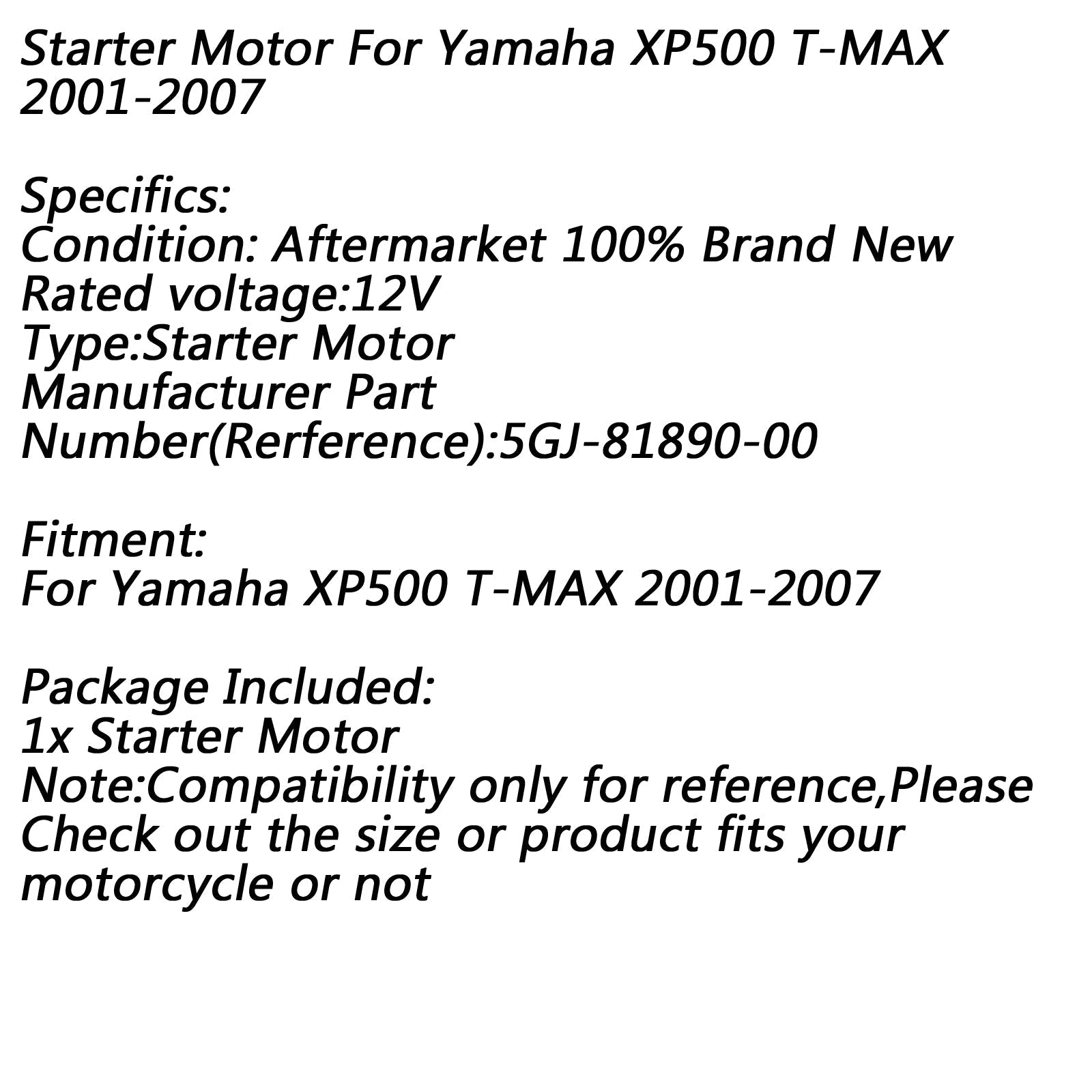 2007-2010 Aprilia Scarabeo 125 STARTING MOTOR ASSY AP2QCA000648