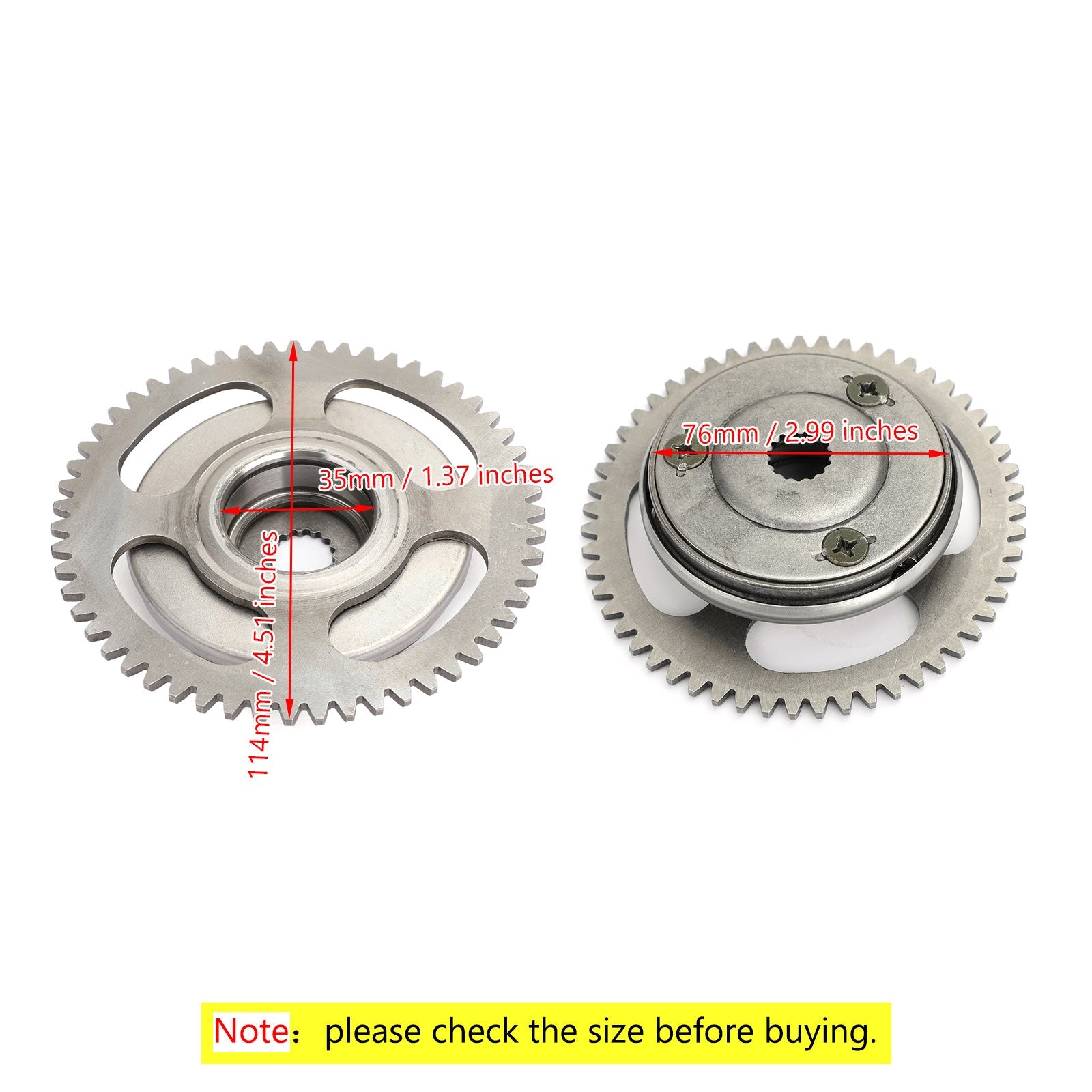 Starter Clutch Enhanced Rollers för Yamaha Breeze Grizzly 125 YFM125 YFA125 Generic