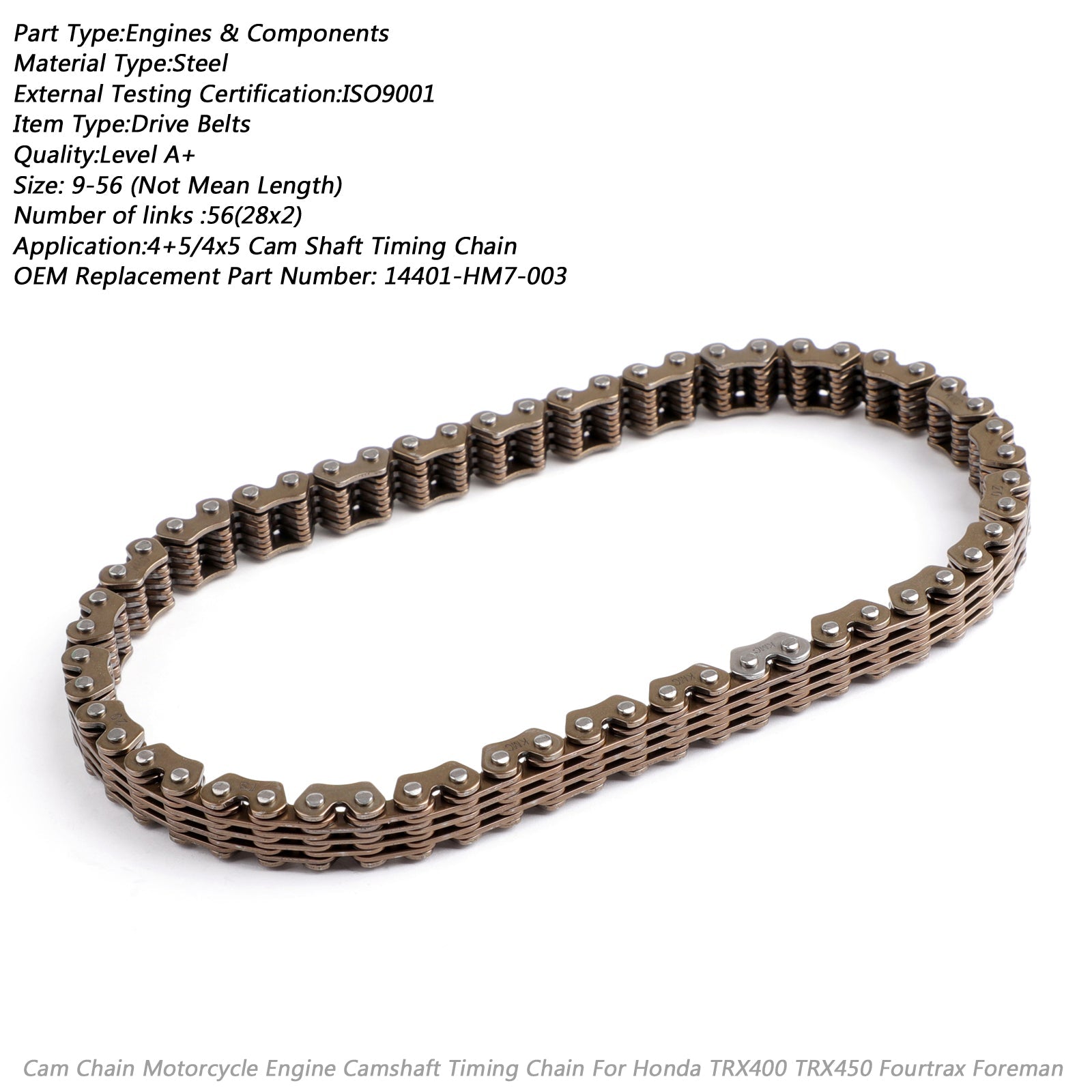 Timing Cam Chain 56 Link Voor Honda TRX400 TRX450 Fourtrax Foreman 14401-HM7-003 Generiek