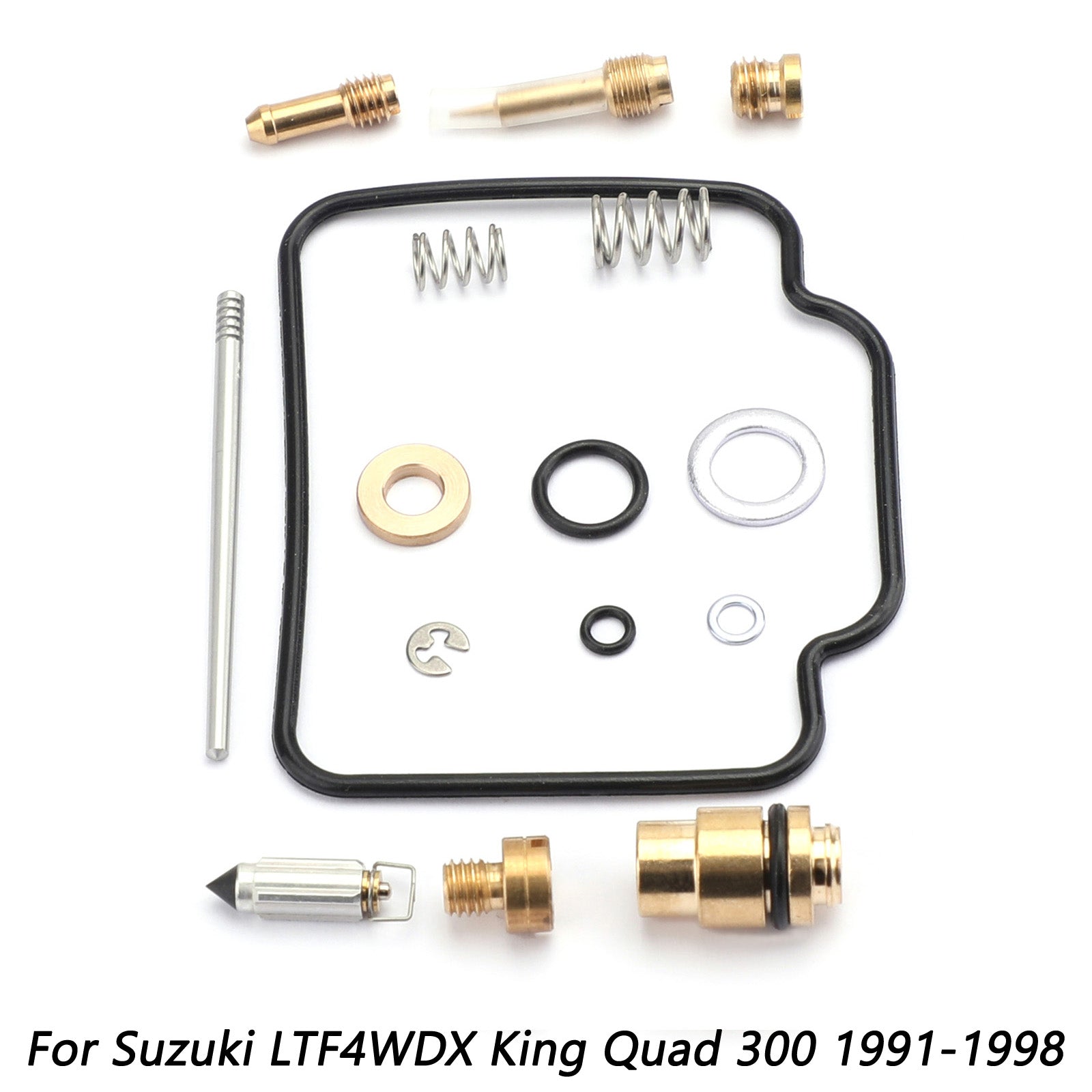 Förgasare Carb Rebuild Repair Kit för Suzuki LTF4WDX King Quad 300 1991-1998 Generisk