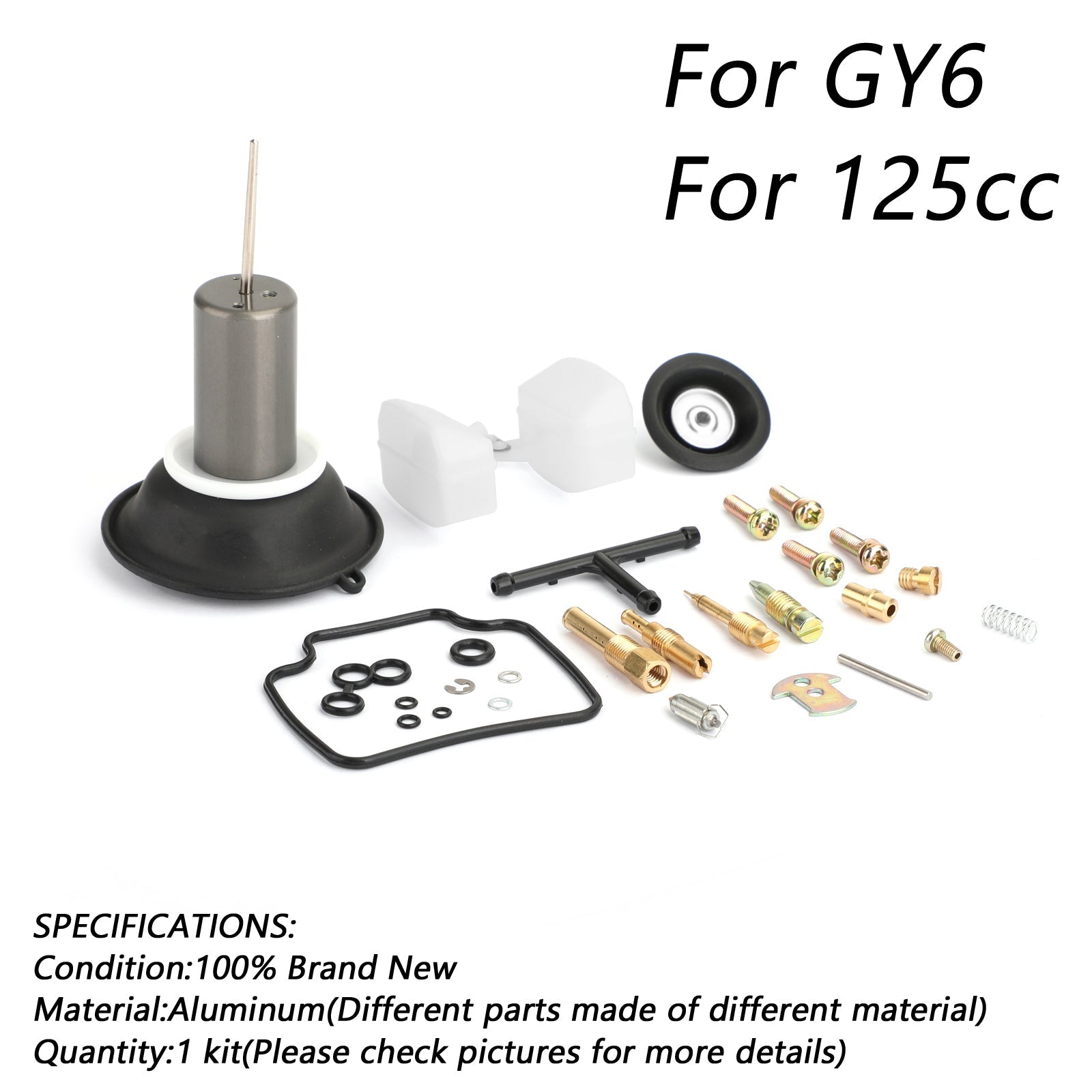 GY6 125CC ATV Go Kart Scooter 22 MM Plunger Carburateur Reparatie Rebuild Kit