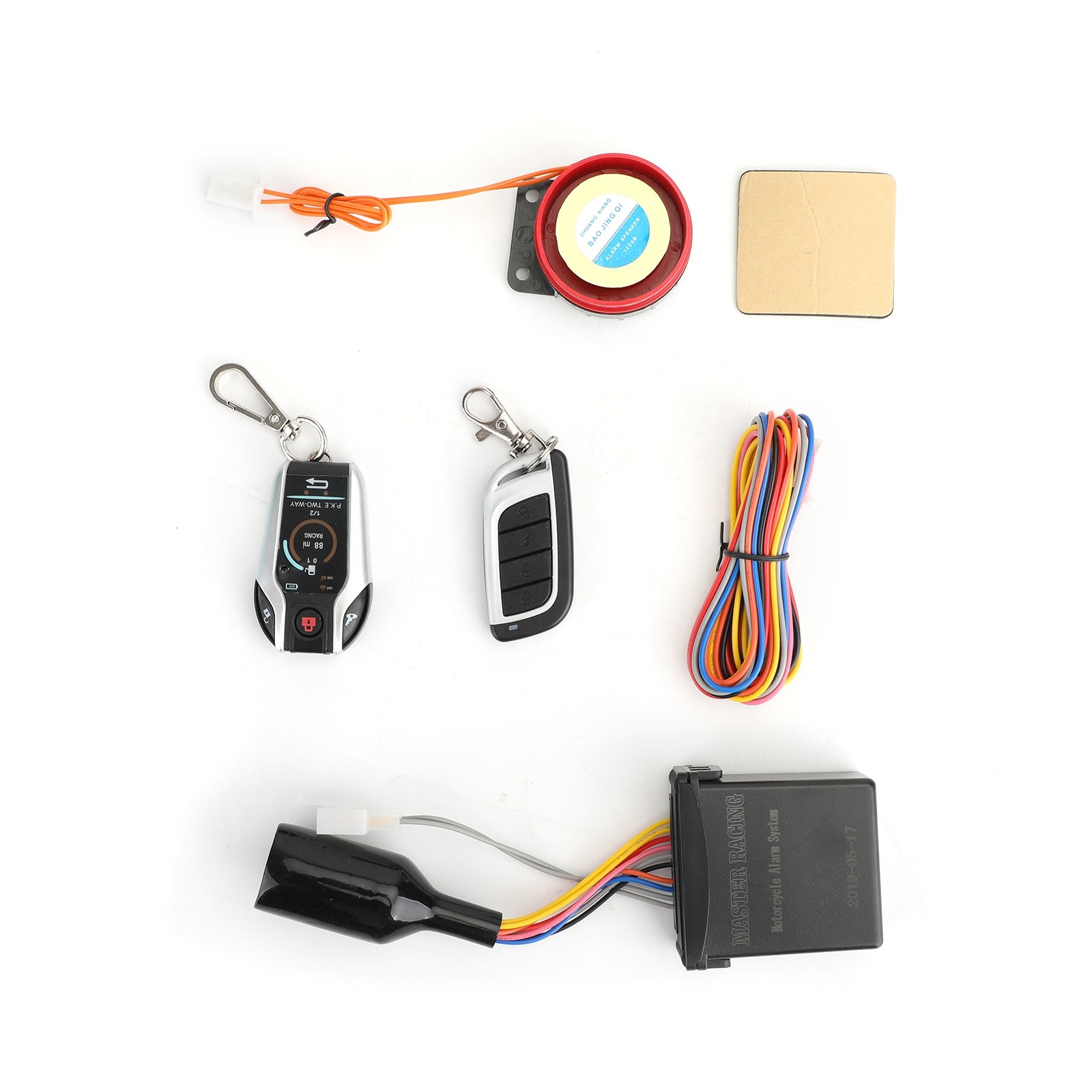 Motorcykel Motorcykel Anti-stöld Alarmsystem Fjärrmotor Start/Stop 12V 125dB Generisk