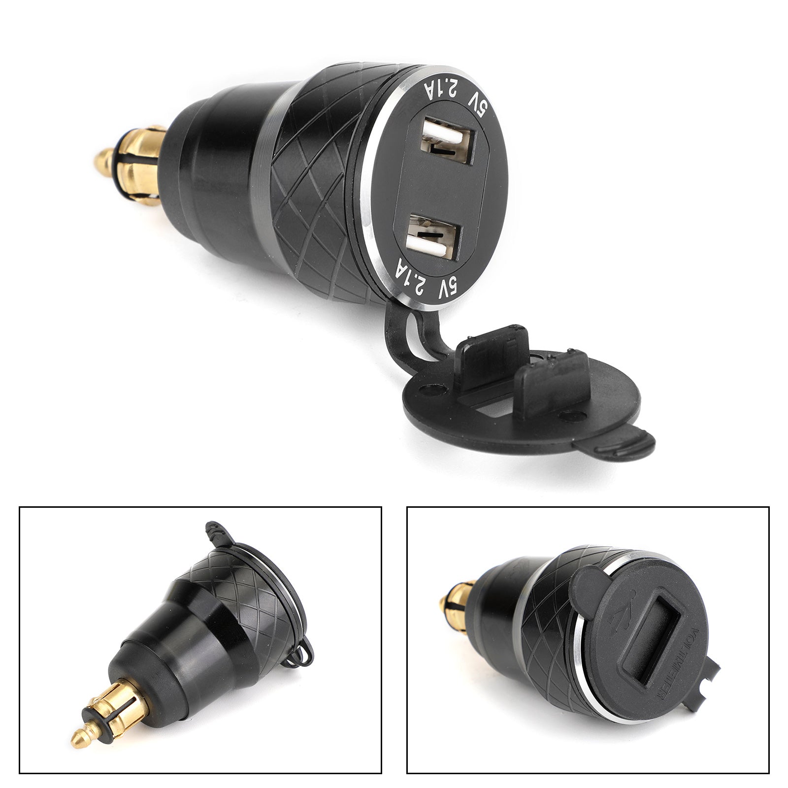Chargeur double USB pour moto, prise DIN, voltmètre pour moto BMW, prise ue générique