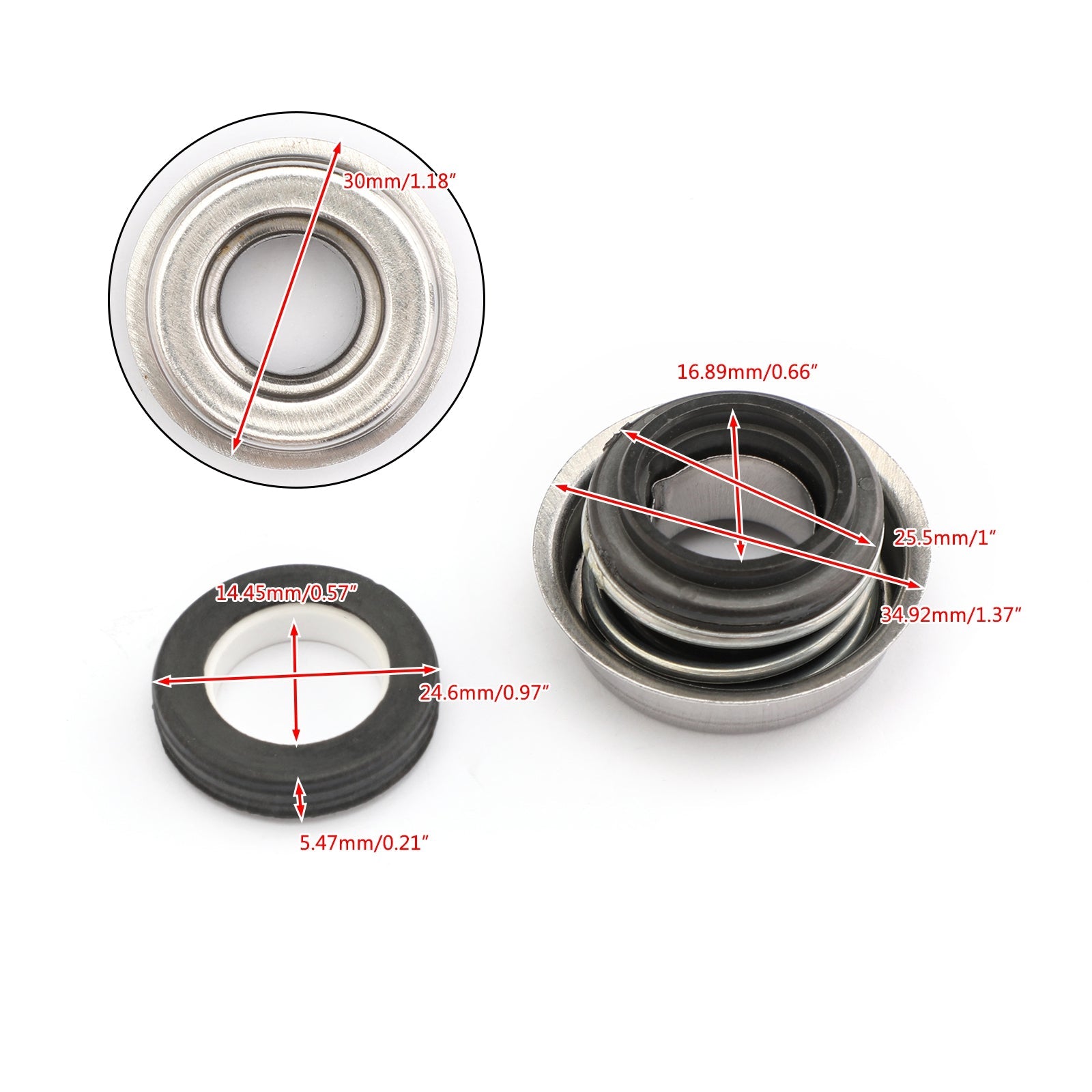 Vattenpumptätning Mekaniska passar Kawasaki KVF750 Brute Force 750 4x4 4x4i 05-12 Generisk