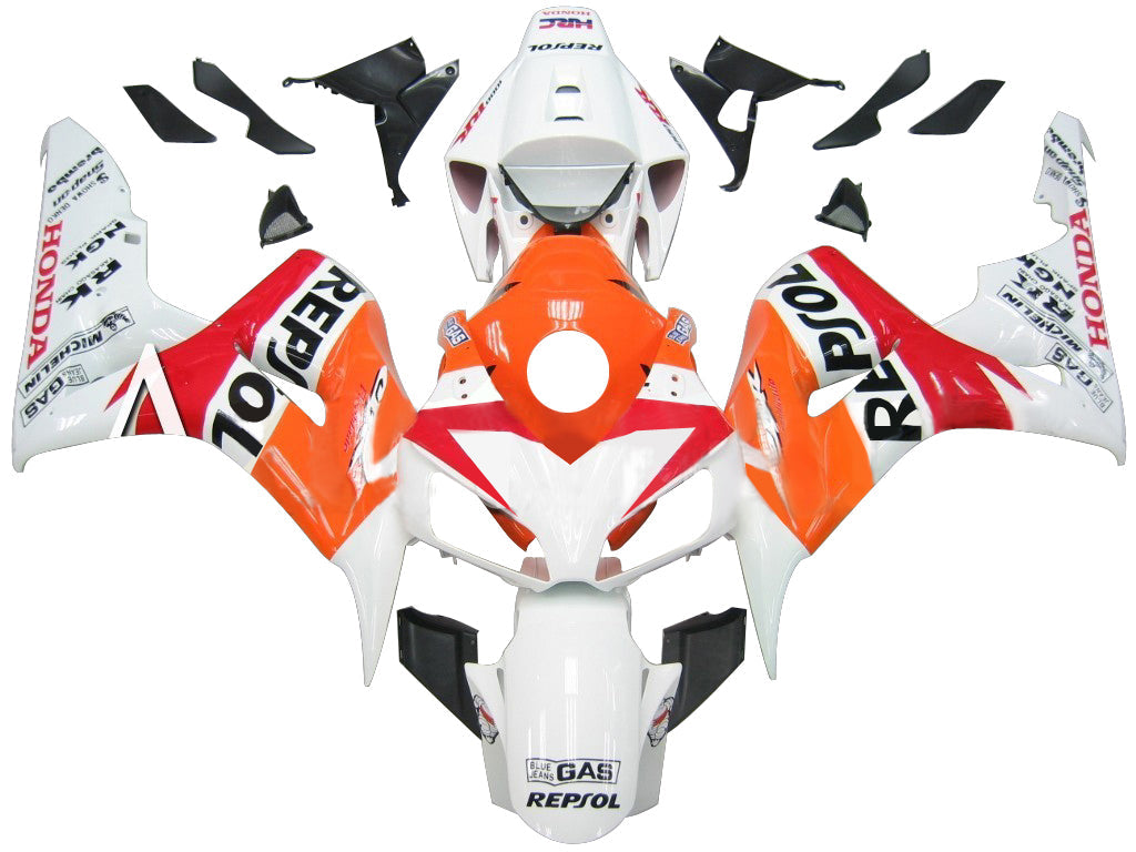 2006-2007 CBR1000RR Carénage de carrosserie Orange ABS Ensemble de plastiques moulés par injection générique