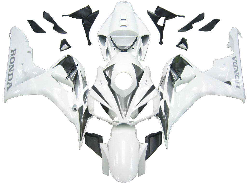 2006-2007 CBR1000RR Bodywork Fairing White ABS Injection Molded Plastics Set Generic