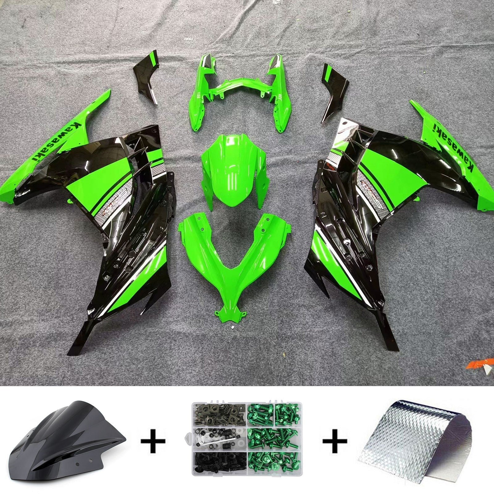 2013-2024 Kawasaki Ex 300/Ninja 300 Kit de carénage injection Bodywork Abs en plastique