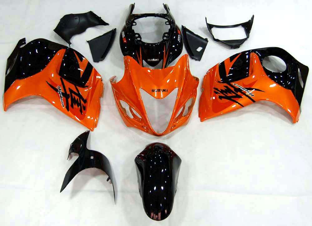 Suzuki GSX 1300 Hayabusa, rok výroby 2008-2020, oranžová metalíza & Čierne kapotáže Hayabusa Racing Amotopart
