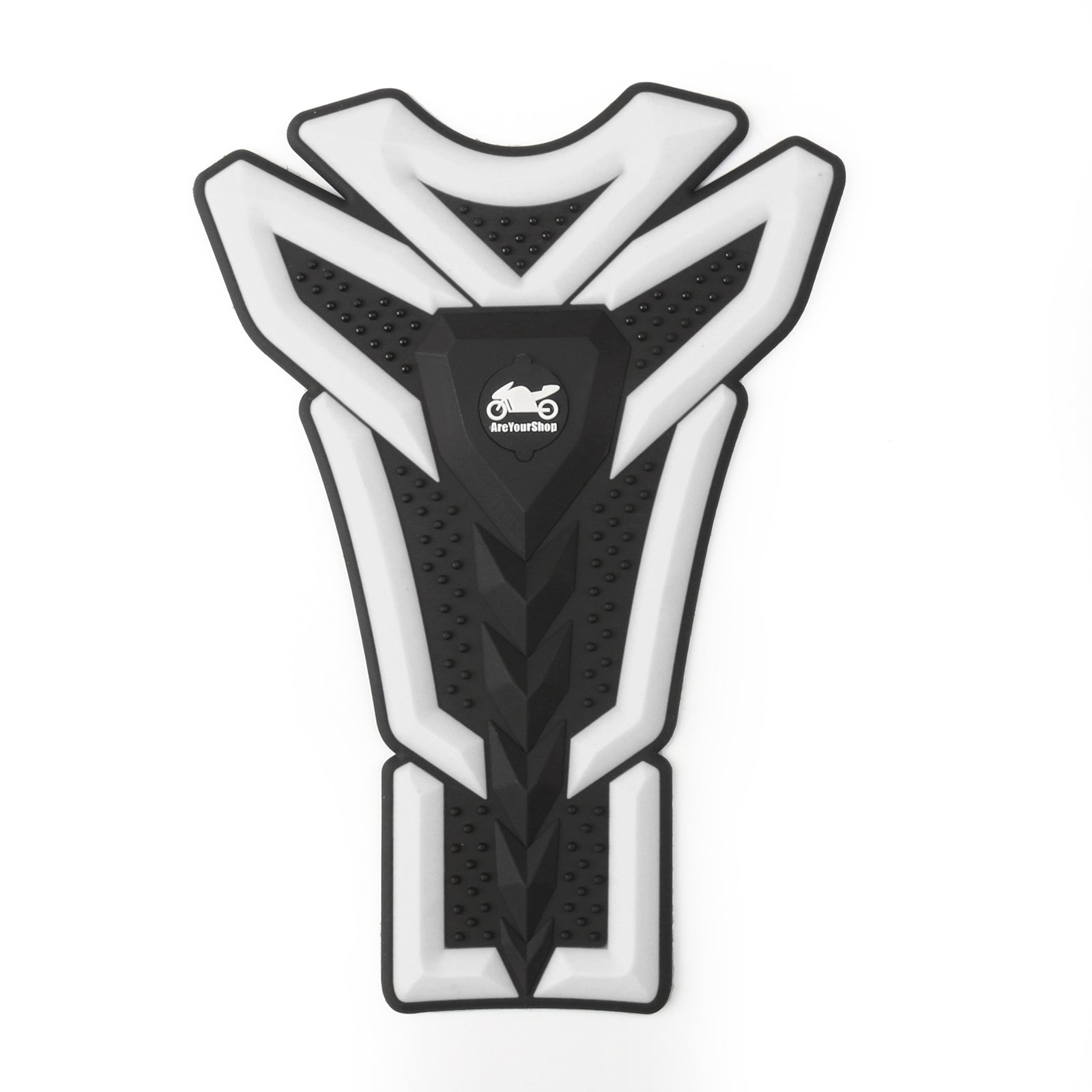 Almohadilla de goma para tanque de gasolina 3D para motocicleta, pegatina de hueso de pescado compatible con Honda Yamaha genérico