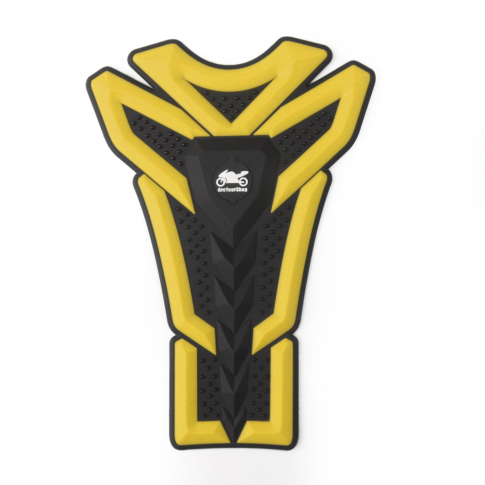 Almohadilla de goma para tanque de gasolina 3D para motocicleta, pegatina de hueso de pescado compatible con Honda Yamaha genérico
