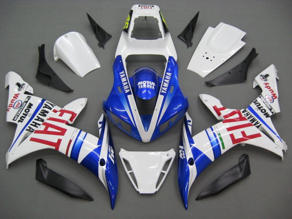 2002-2003 Yamaha YZF-R1 White Blue No.46 Fiat Racing Faquings Generic