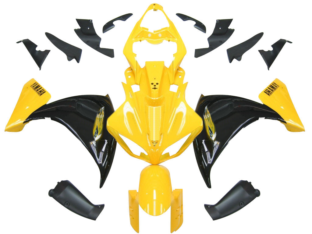 2009-2011 Yamaha YZF-R1 Jaune Noir Racing Carénages Générique