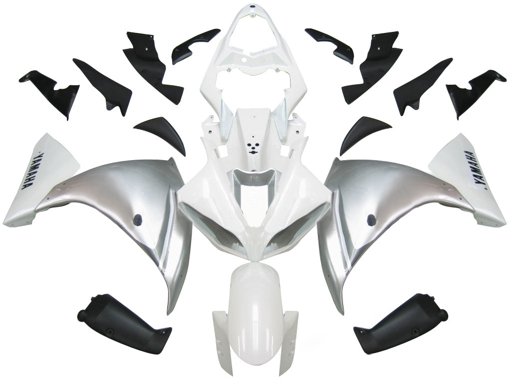 2009-20121 Yamaha YZF-R1 White Silver Racing Faquing Generic