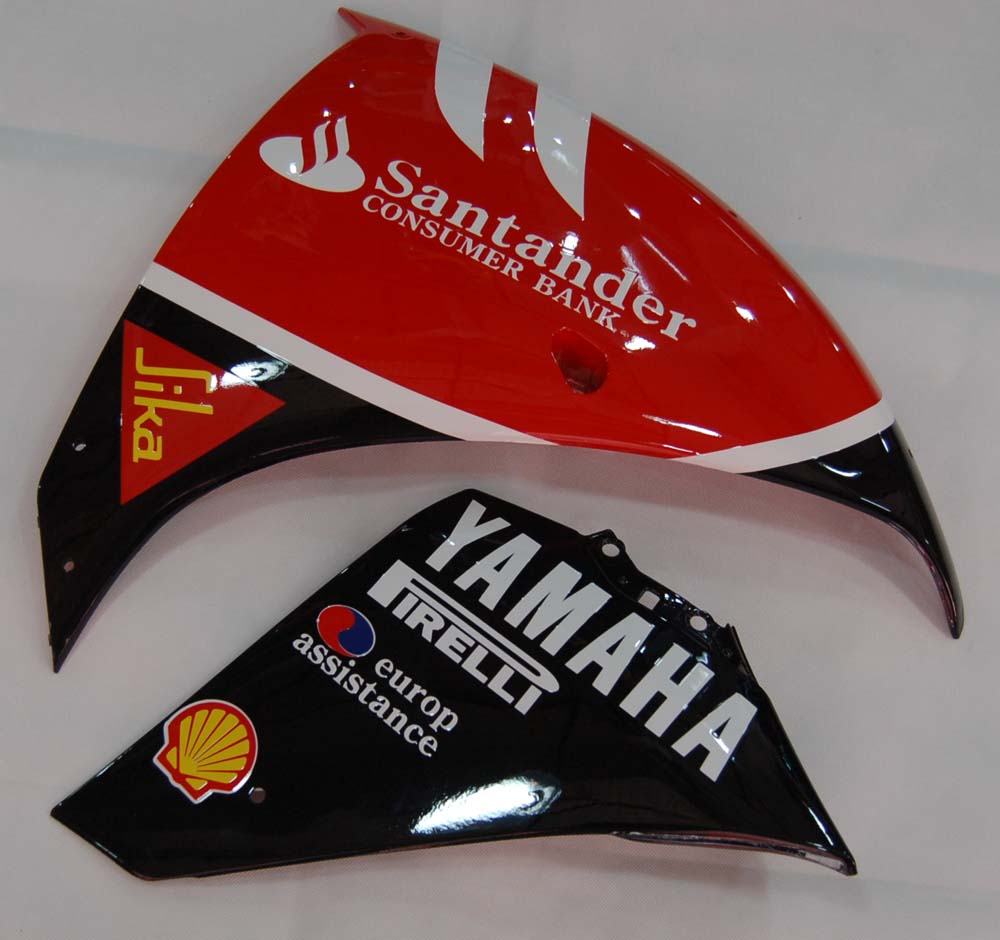 2009-2011 Yamaha yzf-r1 Red Black Santander Bank Racing Fairings générique