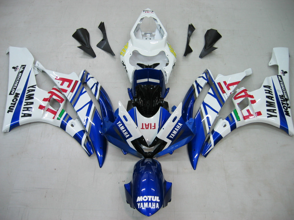 2006-2007 Yamaha YZF-R6 Fairings White Blue No.46 FIAT R6 Racing Generic
