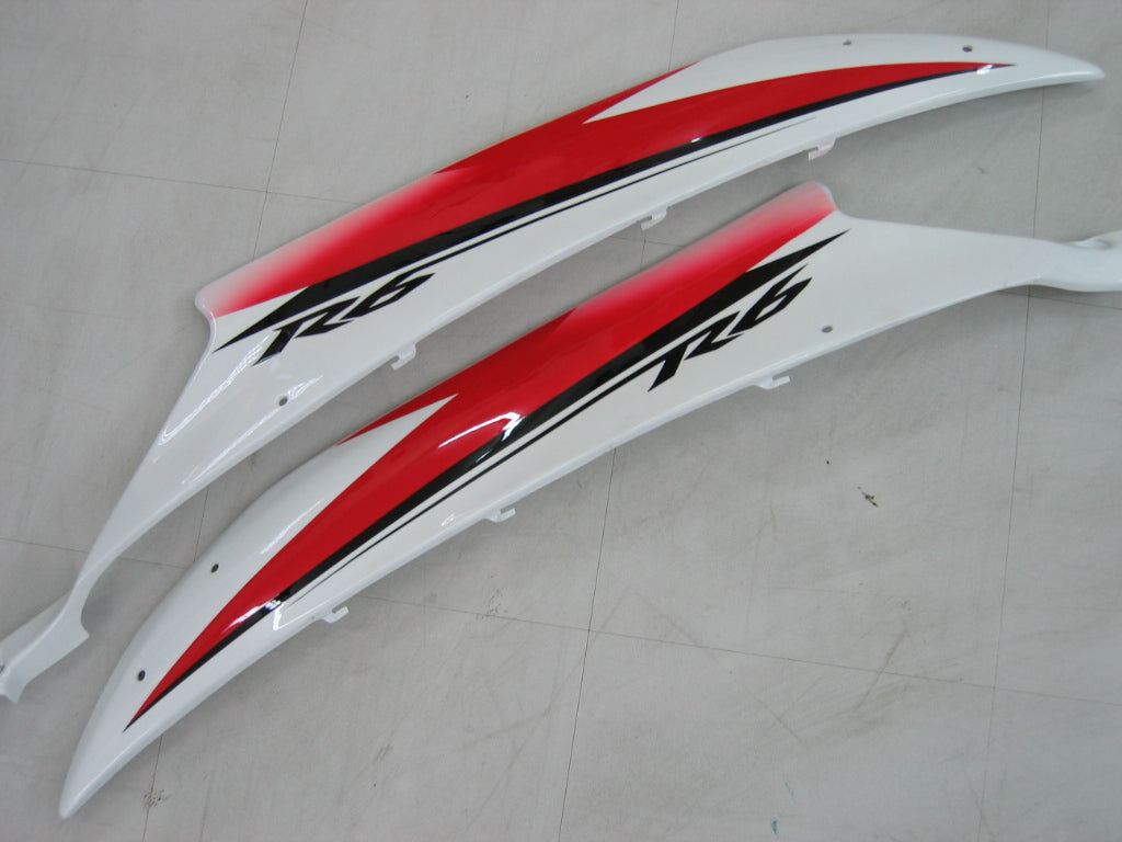 Carenados Yamaha YZF-R6 2006-2007, blanco, rojo, Michelin R6 Racing genérico