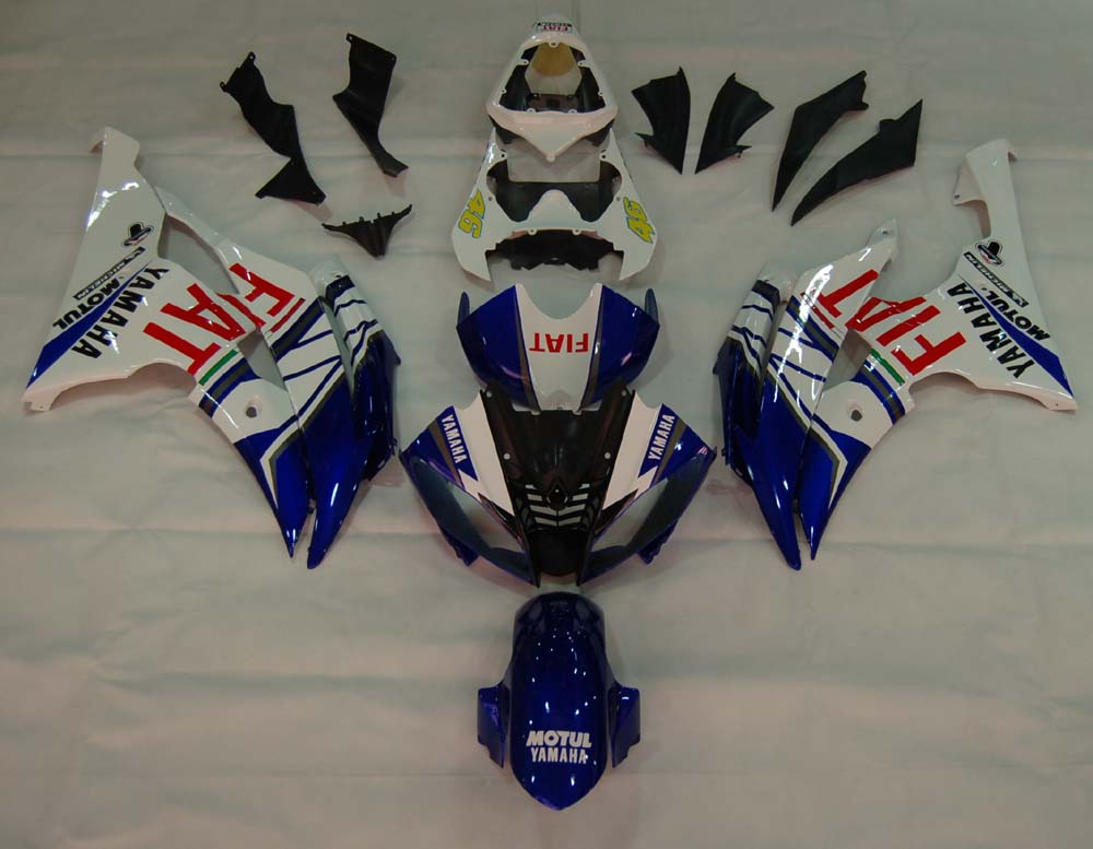 2008-2016 Yamaha YZF-R6 Wit Blauw Nr. 46 FIAT R6 Racing Amotopart Stroomlijnkappen Douane kuip