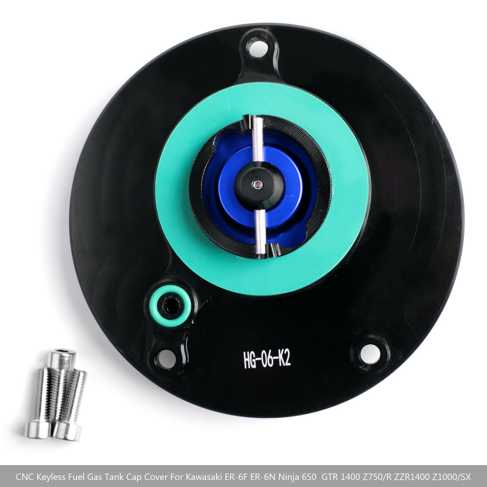 CNC Fuel Gas Tank Cap For Kawasaki Z750/R Z800 Z1000/SX Ninja 600/650/1000 08-18 Generic