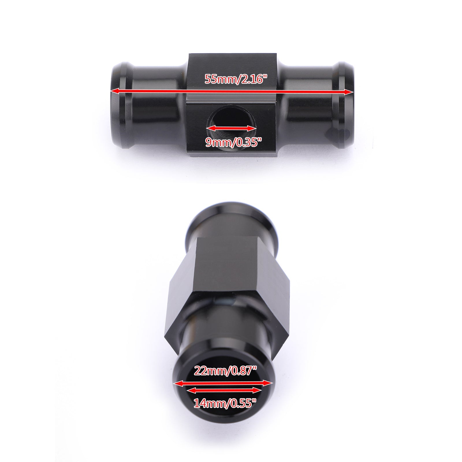 Adaptador de manguera de radiador para motocicleta, medidor de Sensor de temperatura del agua, 22mm, genérico