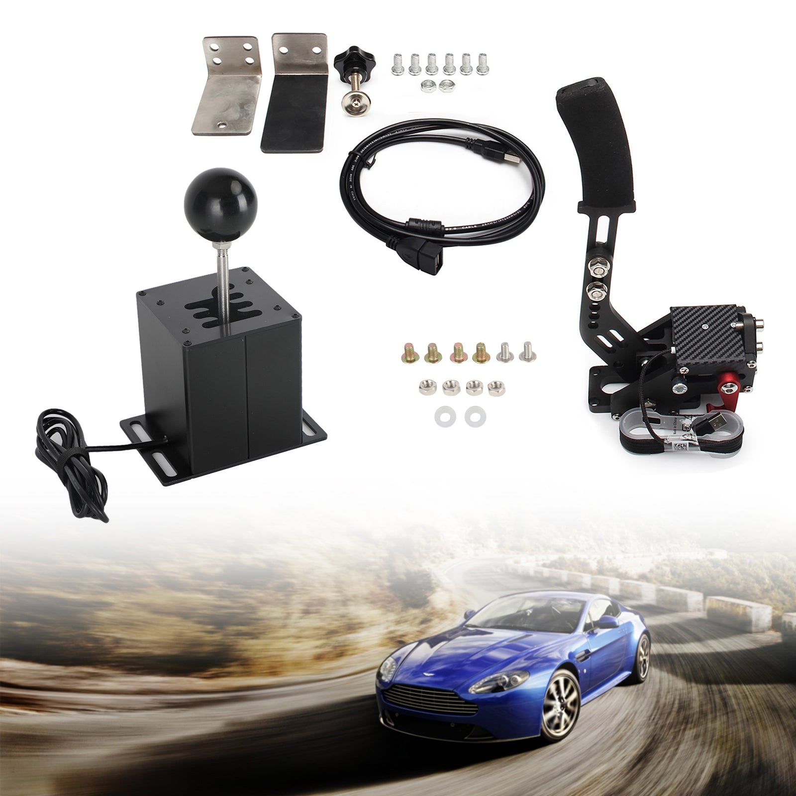 USB ručná brzda so svorkou a radom h pre Logitech G29 Racing