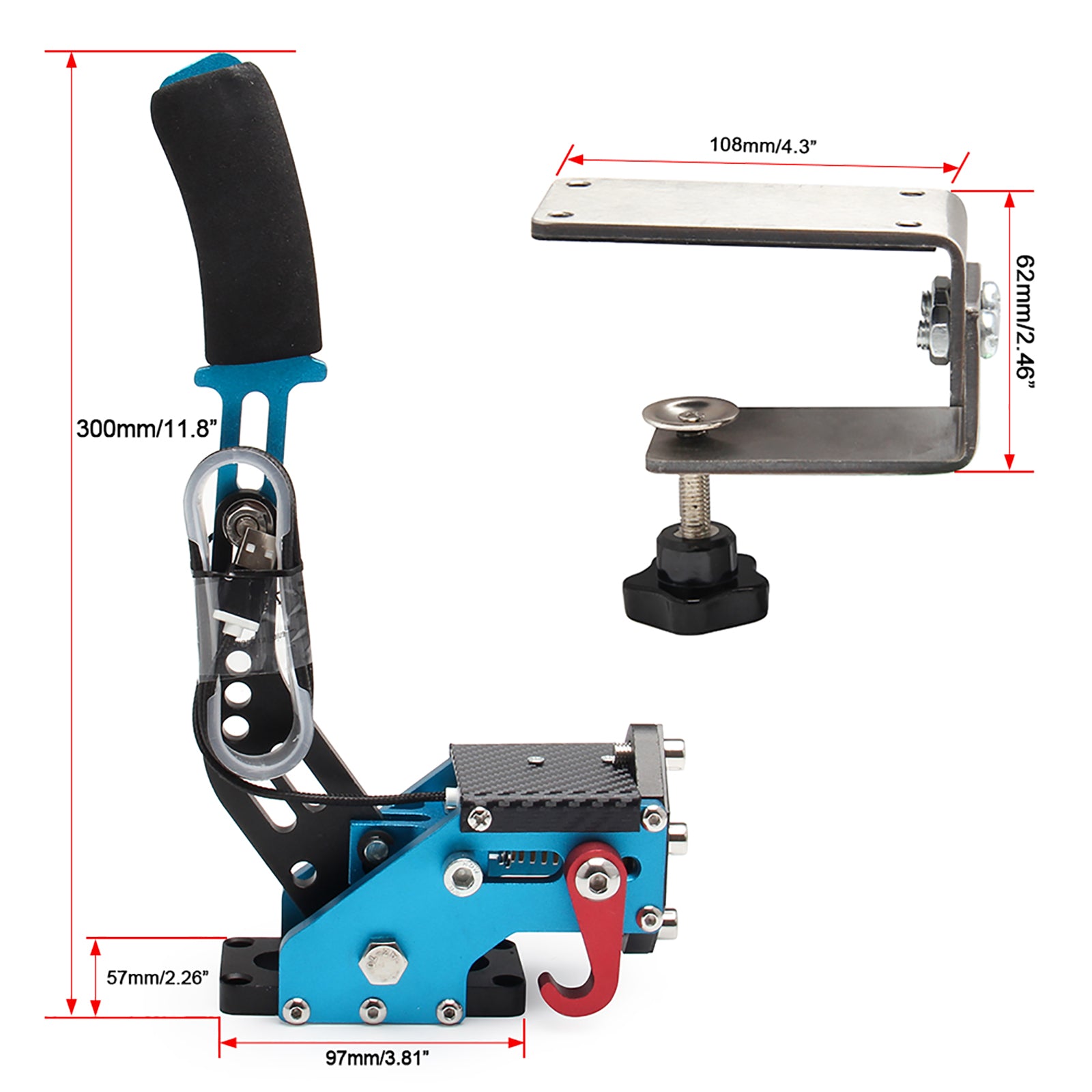 USB ručná brzda so svorkou a radom h pre Logitech G29 Racing