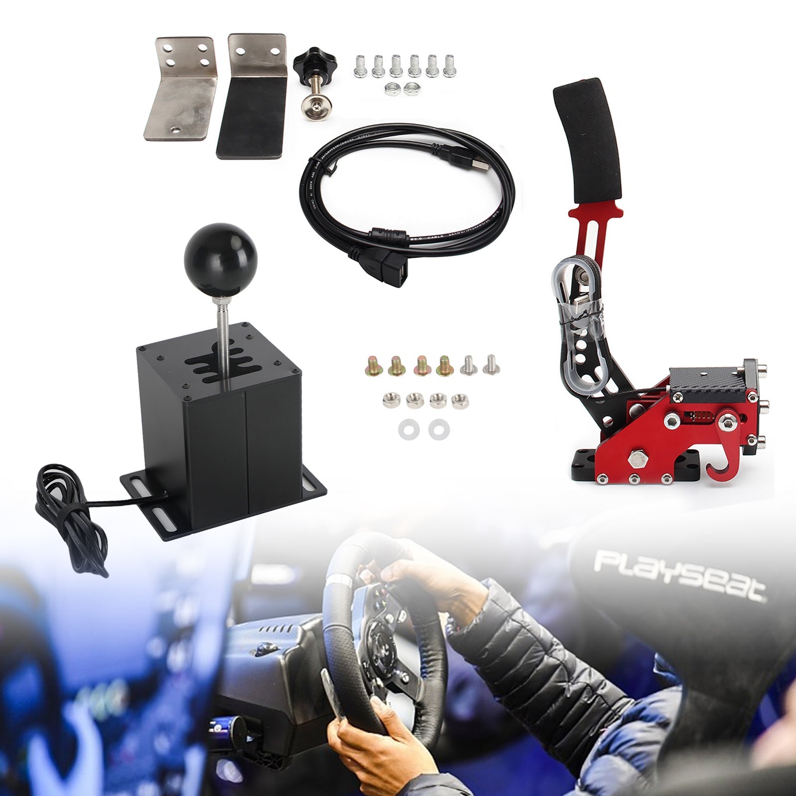 USB ručná brzda so svorkou a radom h pre Logitech G29 Racing