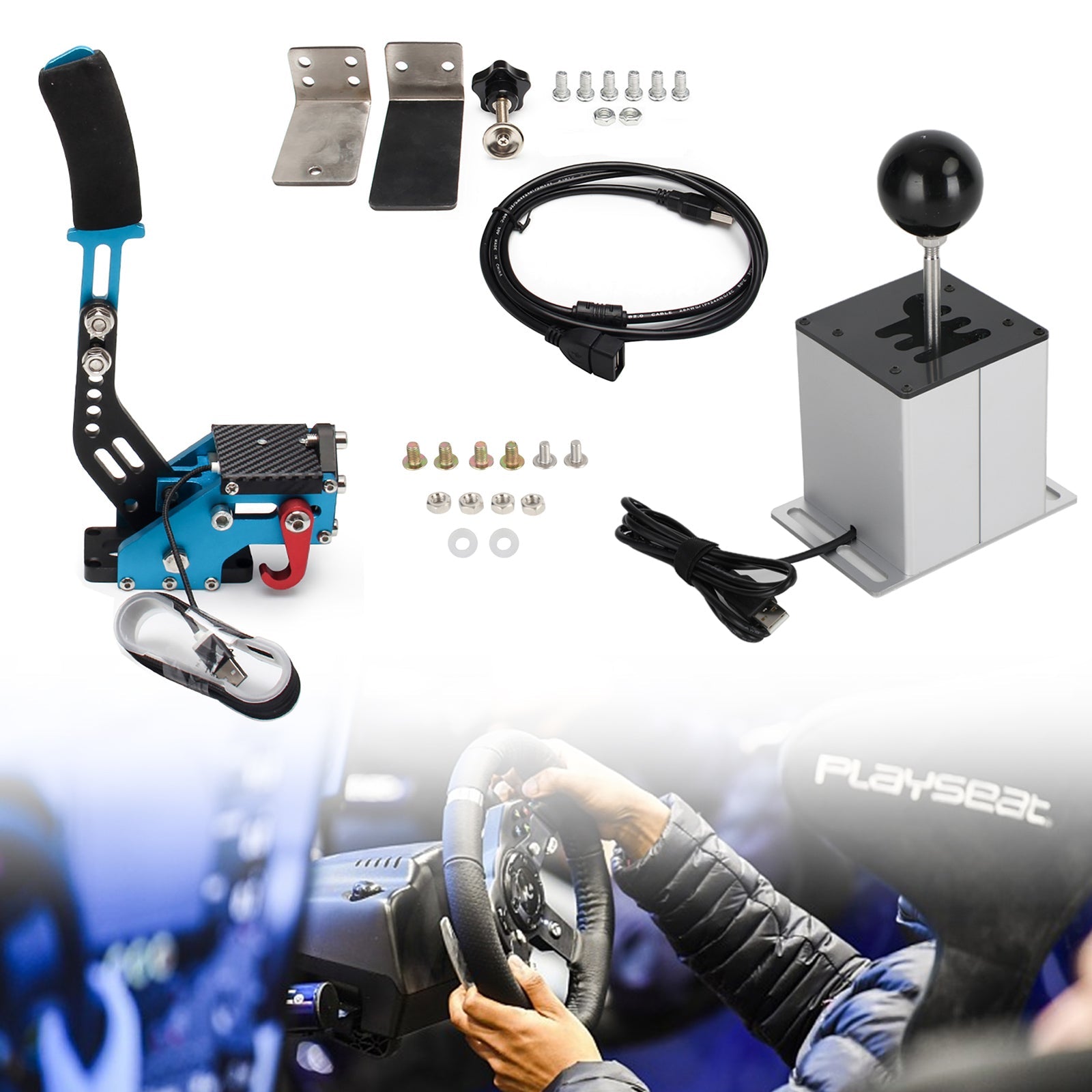 USB ručná brzda so svorkou a radom h pre Logitech G29 Racing