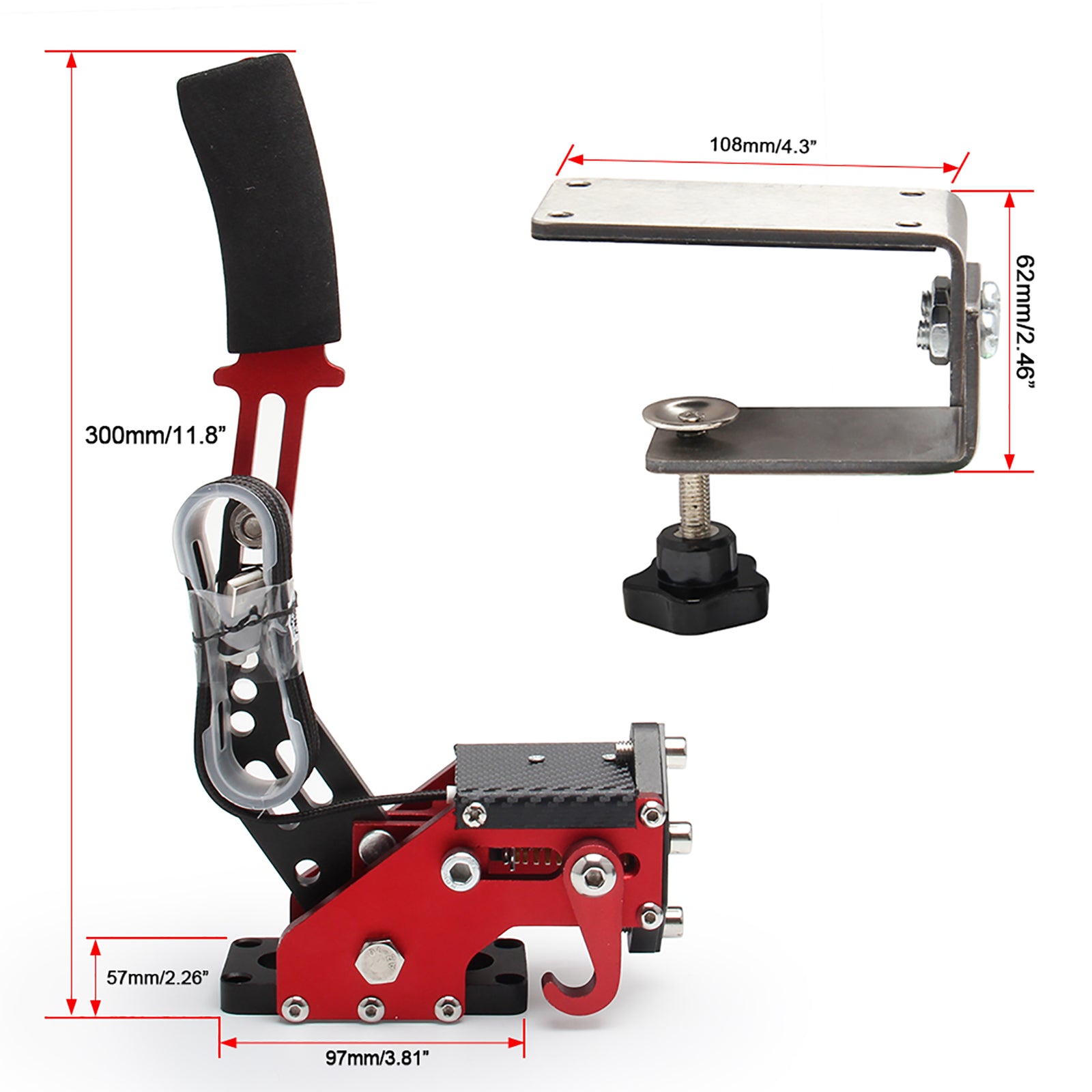 USB ručná brzda so svorkou a radom h pre Logitech G29 Racing