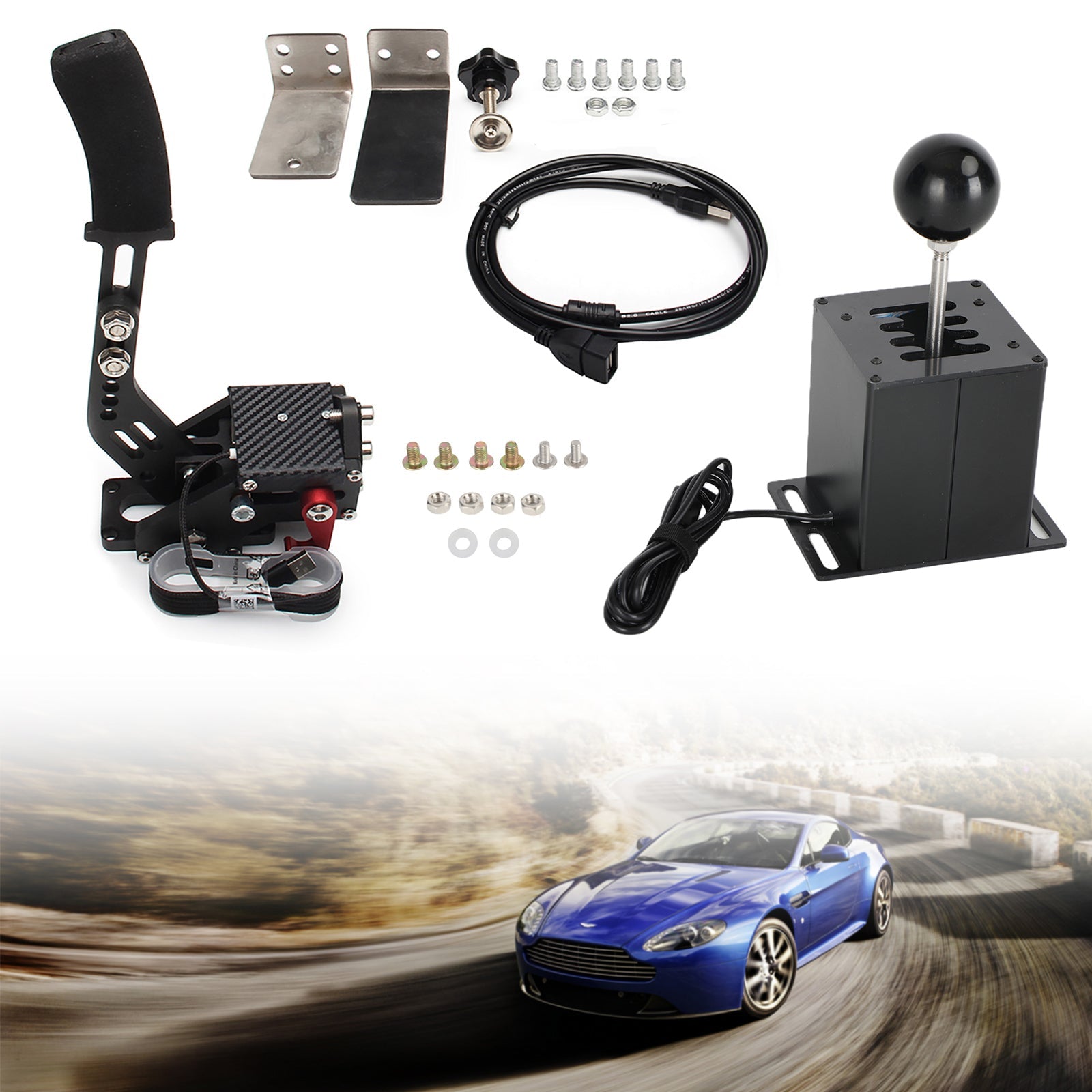 USB ručná brzda so svorkou a radom h pre Logitech G29 Racing