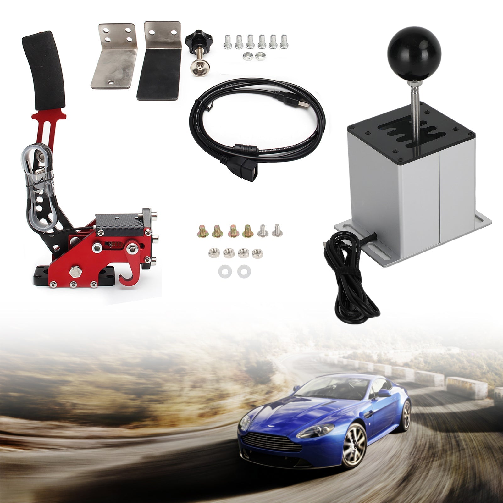 USB ručná brzda so svorkou a radom h pre Logitech G29 Racing