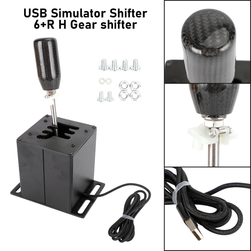 6+R 7+R USB Simulator H Gear shifter for Logitech T300RS/GT Steering Wheel PC