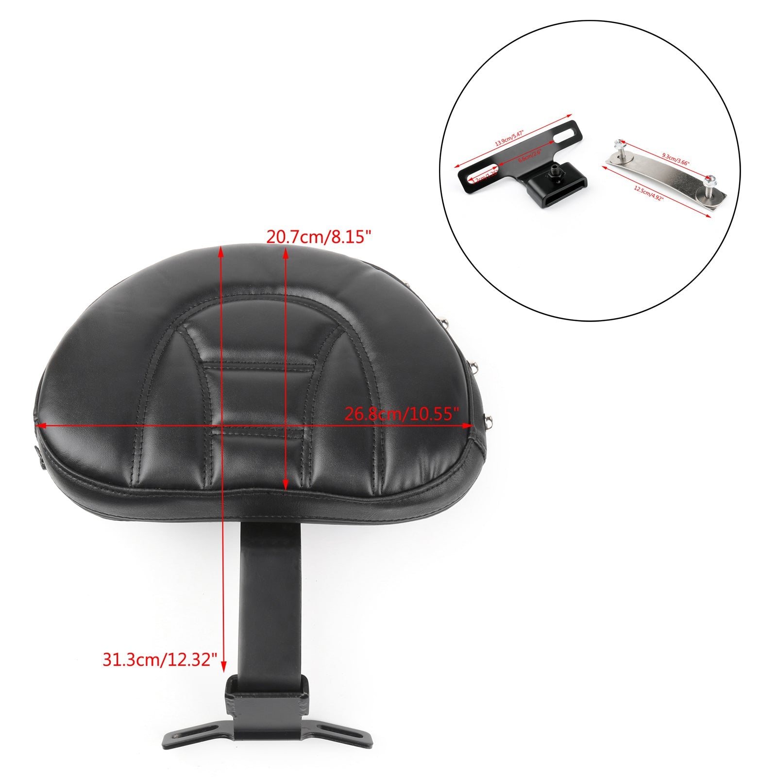 Driver Seat Rider ryggstopp för 07-17 Harley Fatboy Flstf Heritage Soffail Generic