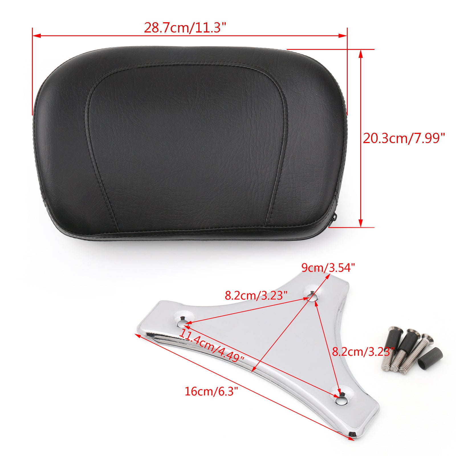 Almohadilla de respaldo Sissy Bar para Harley Electra Glide Road King Road Gilde 09-14 genérico