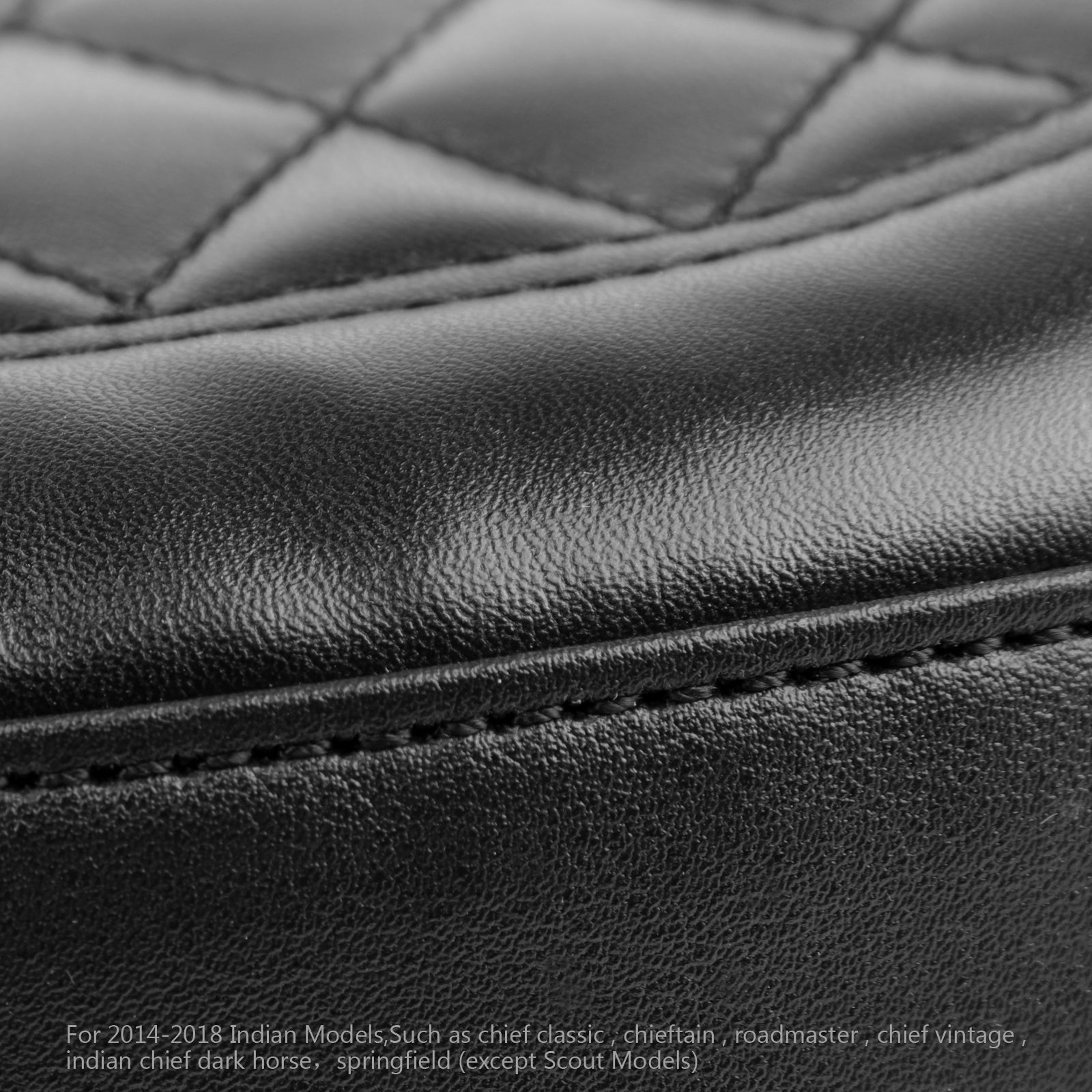 Plug-in bestuurdersrugleuning + montageset voor Indian Chieftain Roadmaster 14-18 BLK Generic