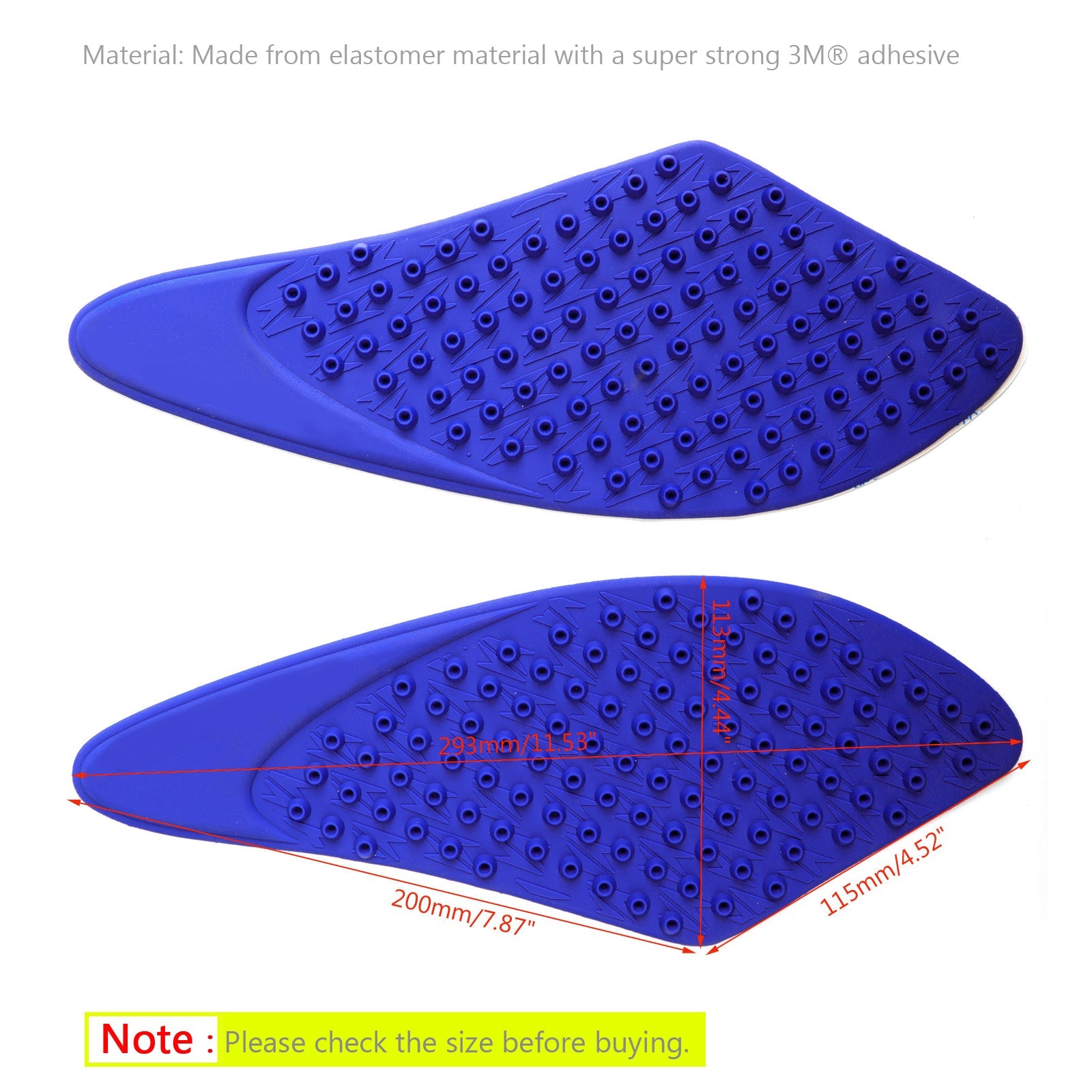 Traction Tank Side Pad Gas Knee Grips for Kawasaki ZX6R ZX-6R 2007-2008 Generisk