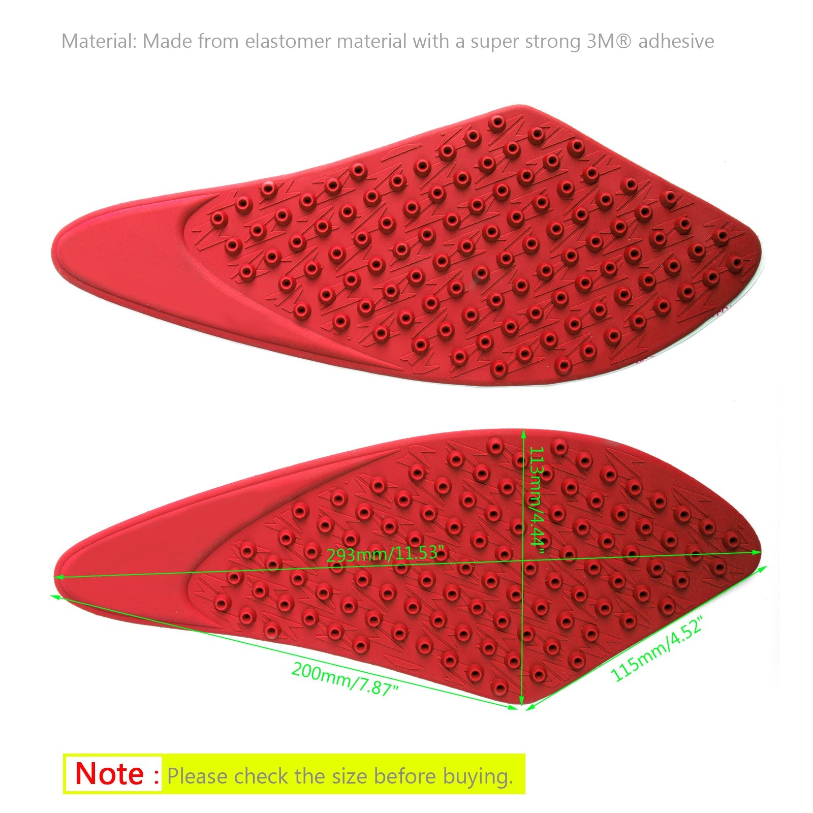Traction Tank Side Pad Gas Knee Grips for Kawasaki ZX6R ZX-6R 2007-2008 Generisk