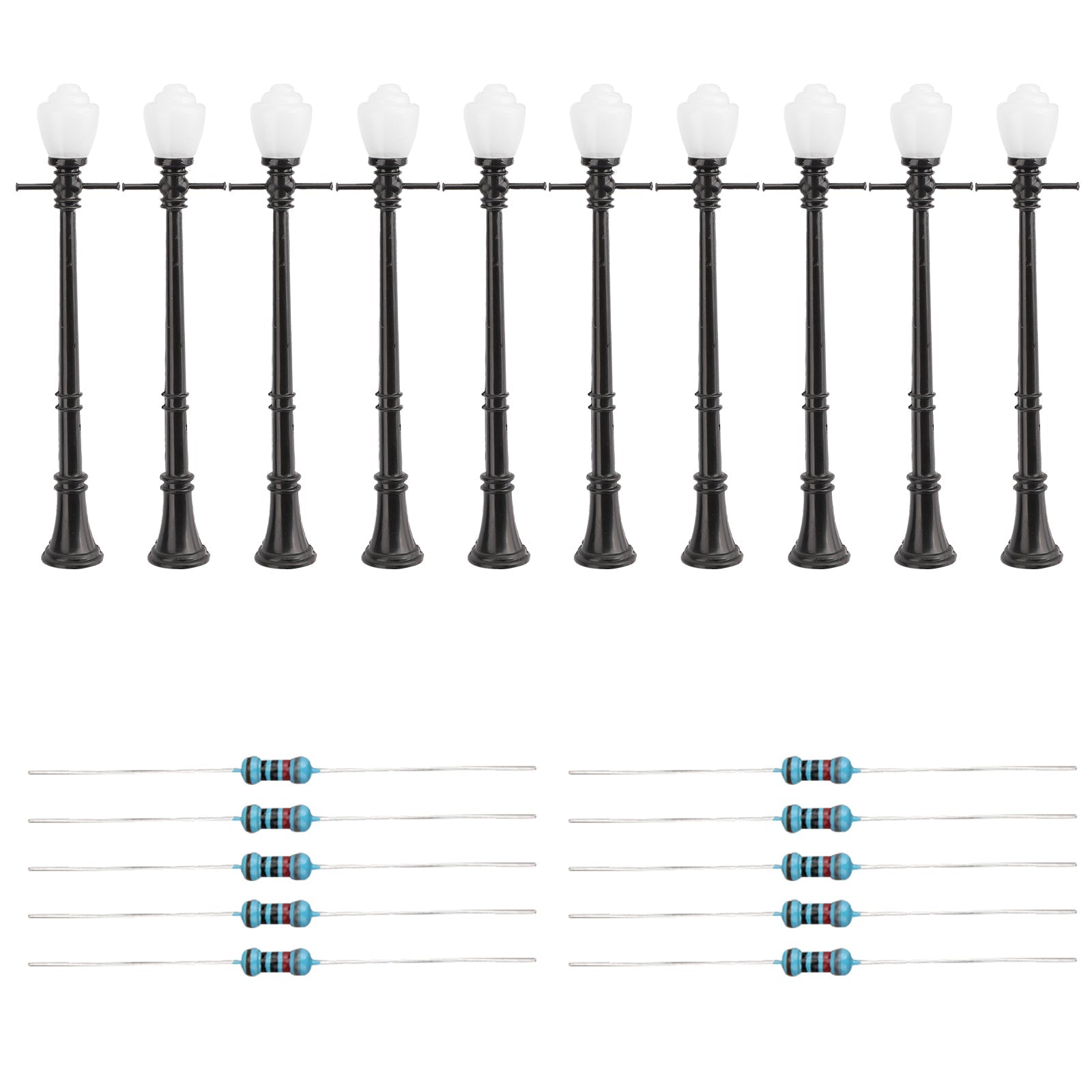 5/10ks LCX04 Model Model Railway LampPost Lamps Street Lights O mierka LED diódy